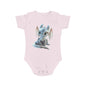 Short Sleeve Baby Bodysuit with an Adorable Baby Dragon