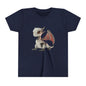Red Eyed Robot Dragon - Youth Short Sleeve T-Shirt - Teeny Tiny Dragons