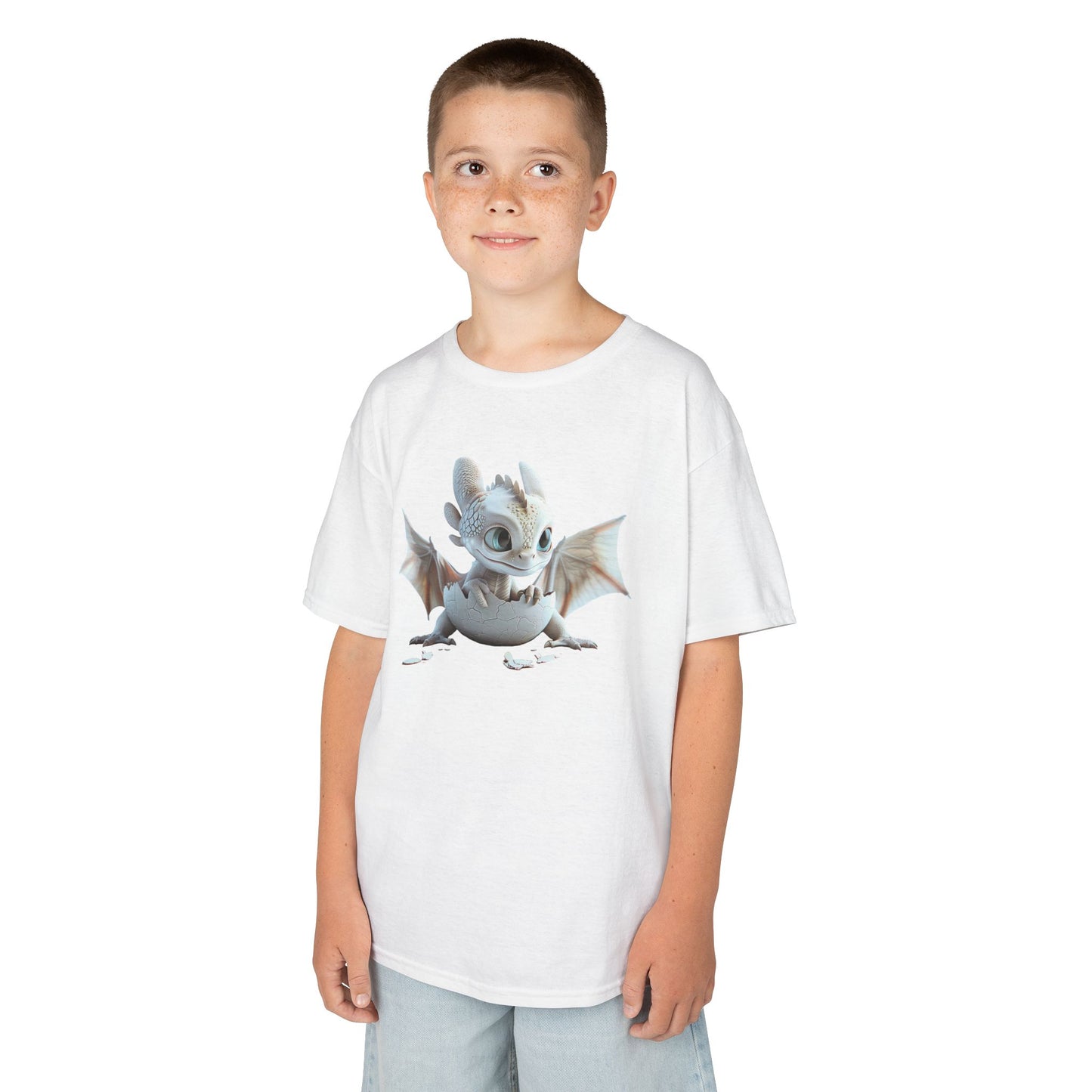 Baby Dragon Hatching Kids Heavy Cotton T-Shirt - Teeny Tiny Dragons