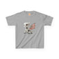 Sitting Grey Robot Dragon Kids 100% Cotton T-Shirt - Teeny Tiny Dragons