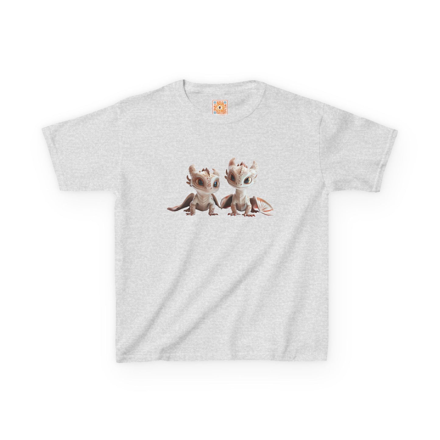 2 Adorable Dragons Kids Heavy Cotton T-Shirt - Teeny Tiny Dragons