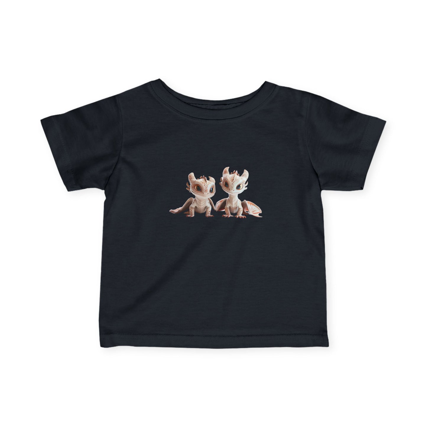Frosty Twin Baby Dragons Infant Fine Jersey T-Shirt - Teeny Tiny Dragons