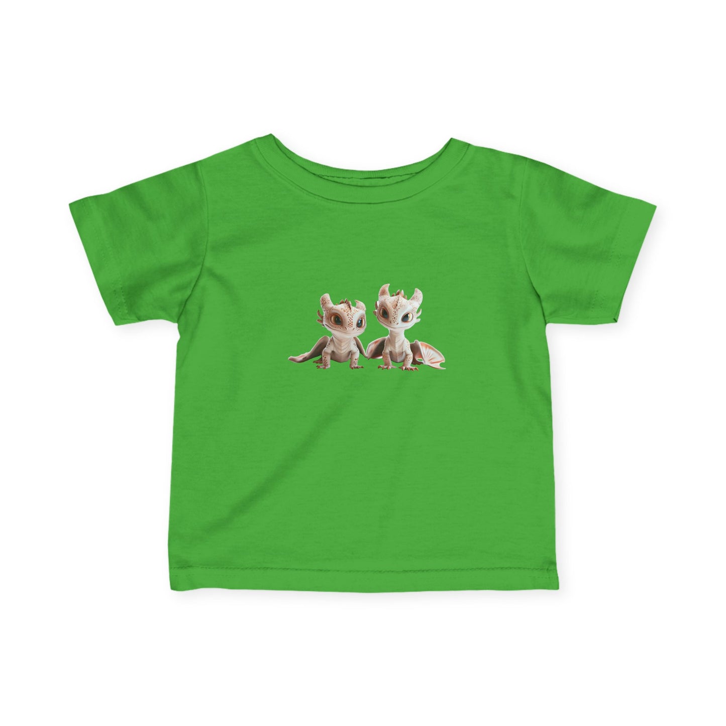 Frosty Twin Baby Dragons Infant Fine Jersey T-Shirt - Teeny Tiny Dragons