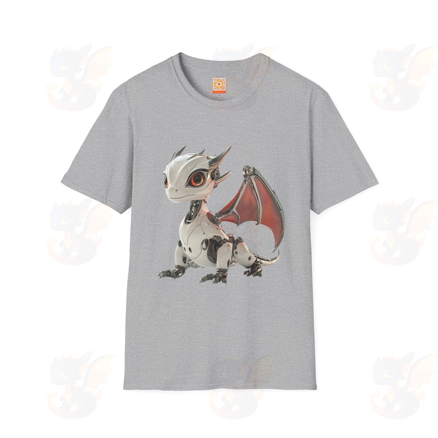 Adult Robot Dragon Design Unisex Softstyle T-Shirt