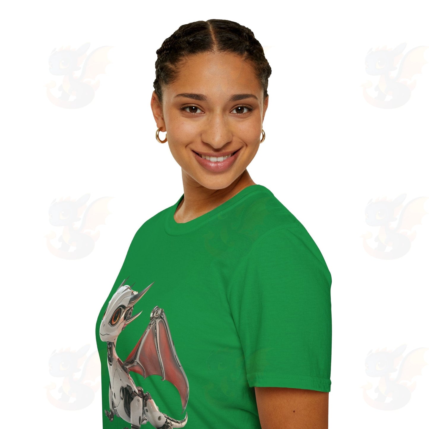 Adult Robot Dragon Design Unisex Softstyle T-Shirt