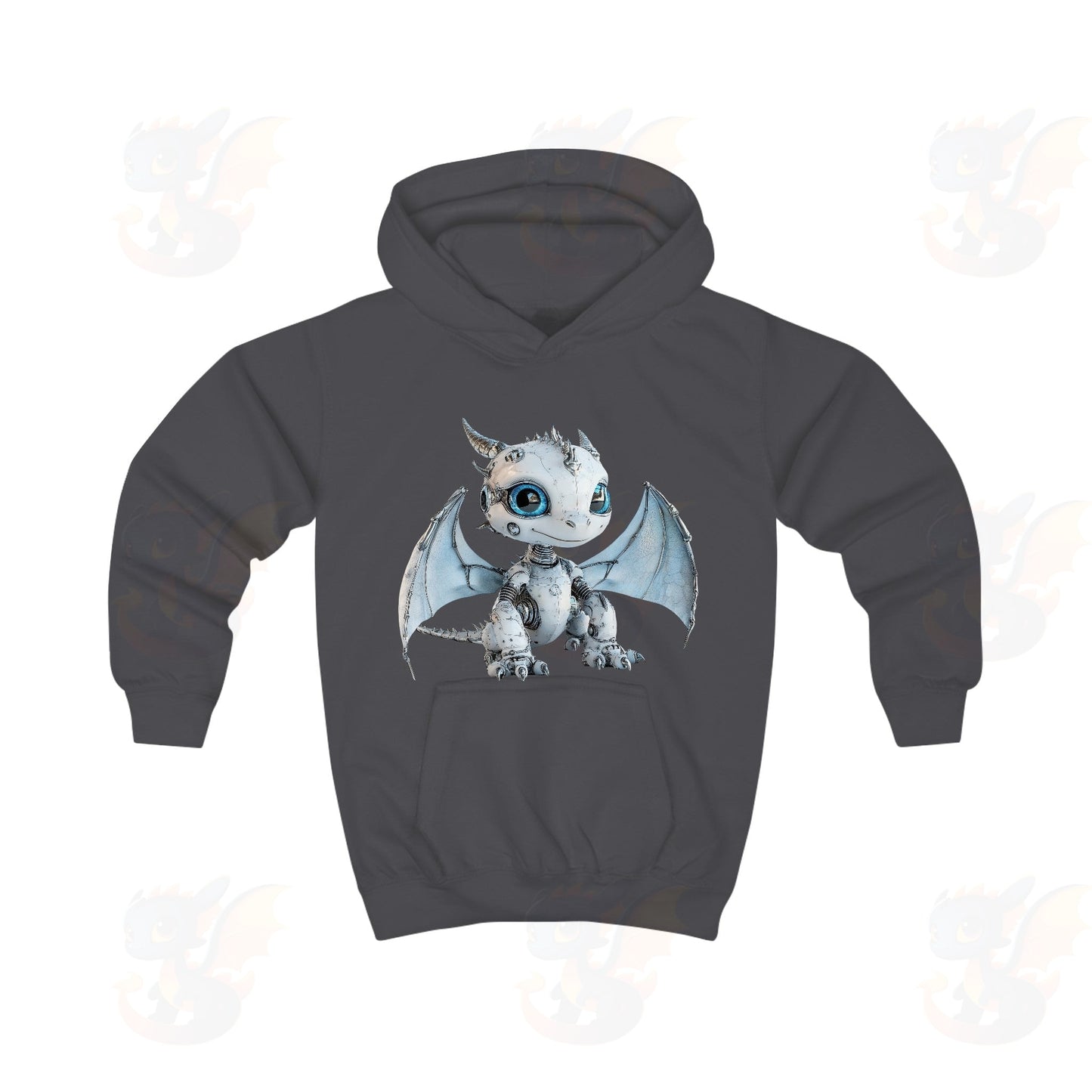 Cute Robot Dragon - Kids Hoodie