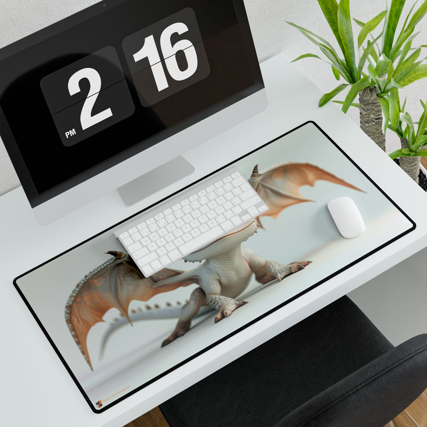 Cute Little Dragon Desk Mat - Teeny Tiny Dragons