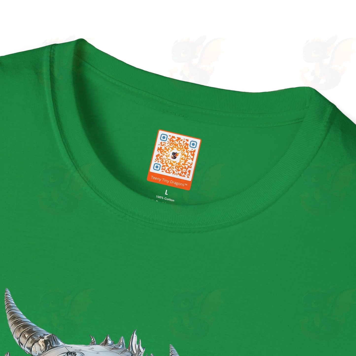 Cute Little Robot Dragon - Adult Robot Dragon Design Unisex Softstyle T-Shirt