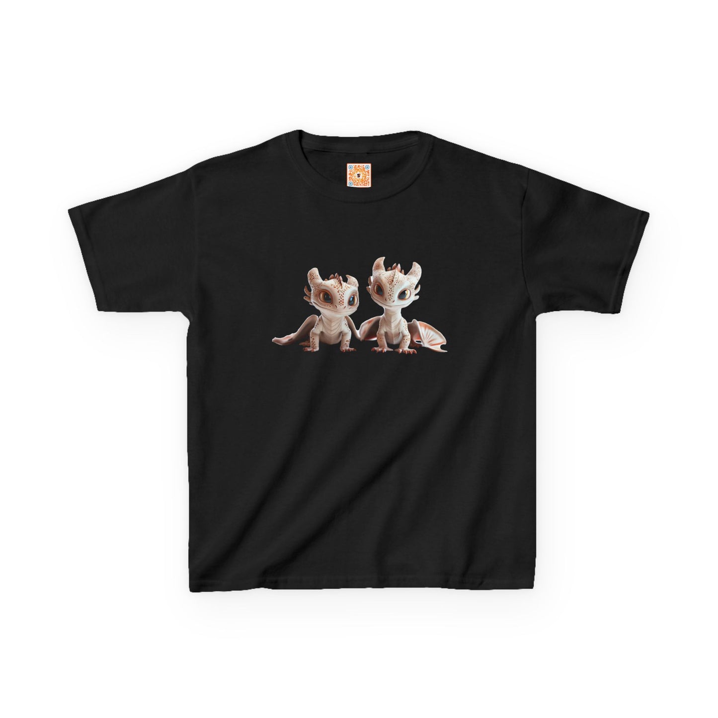 2 Adorable Dragons Kids Heavy Cotton T-Shirt - Teeny Tiny Dragons