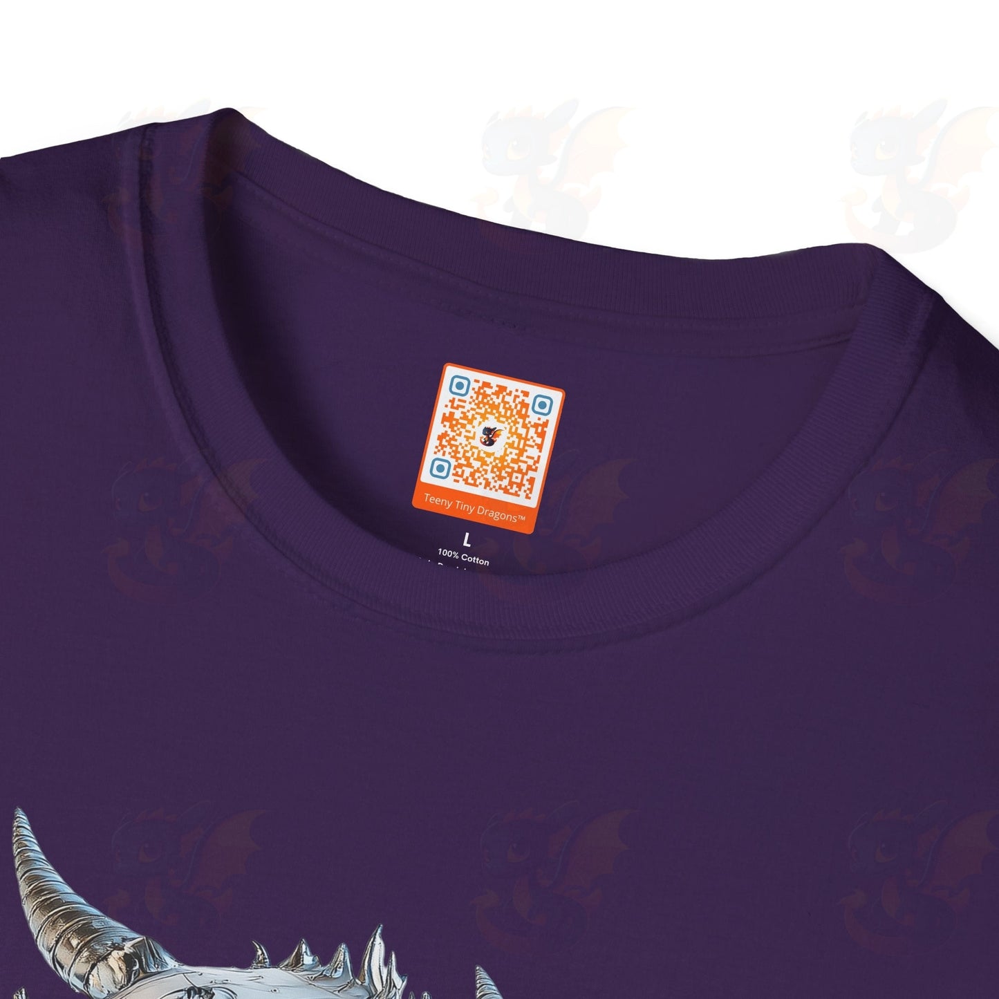 Cute Little Robot Dragon - Adult Robot Dragon Design Unisex Softstyle T-Shirt