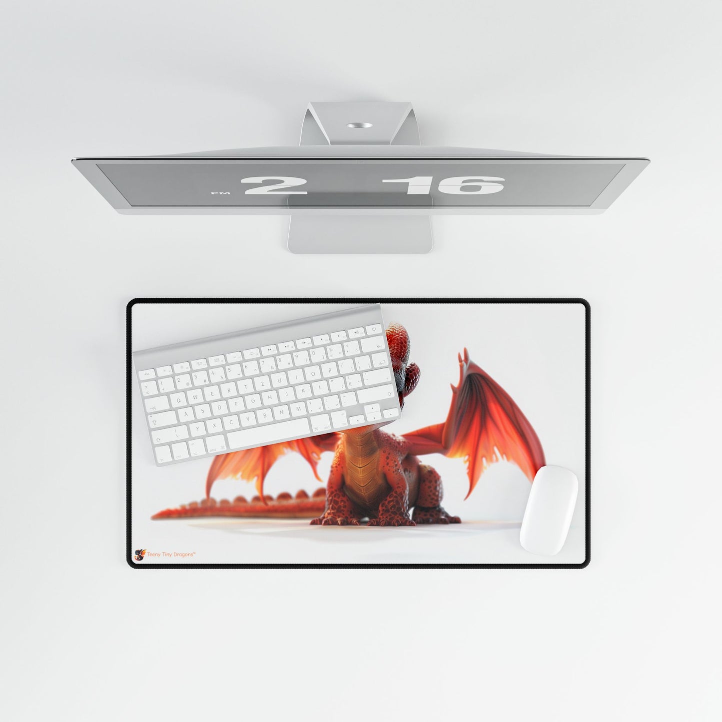Beautiful Little Red Dragon Mouse Mat - Teeny Tiny Dragons
