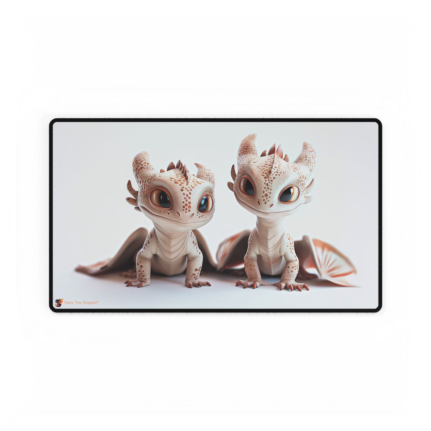 2 Adorable Little Dragons Desk Mat | Teeny Tiny Dragons
