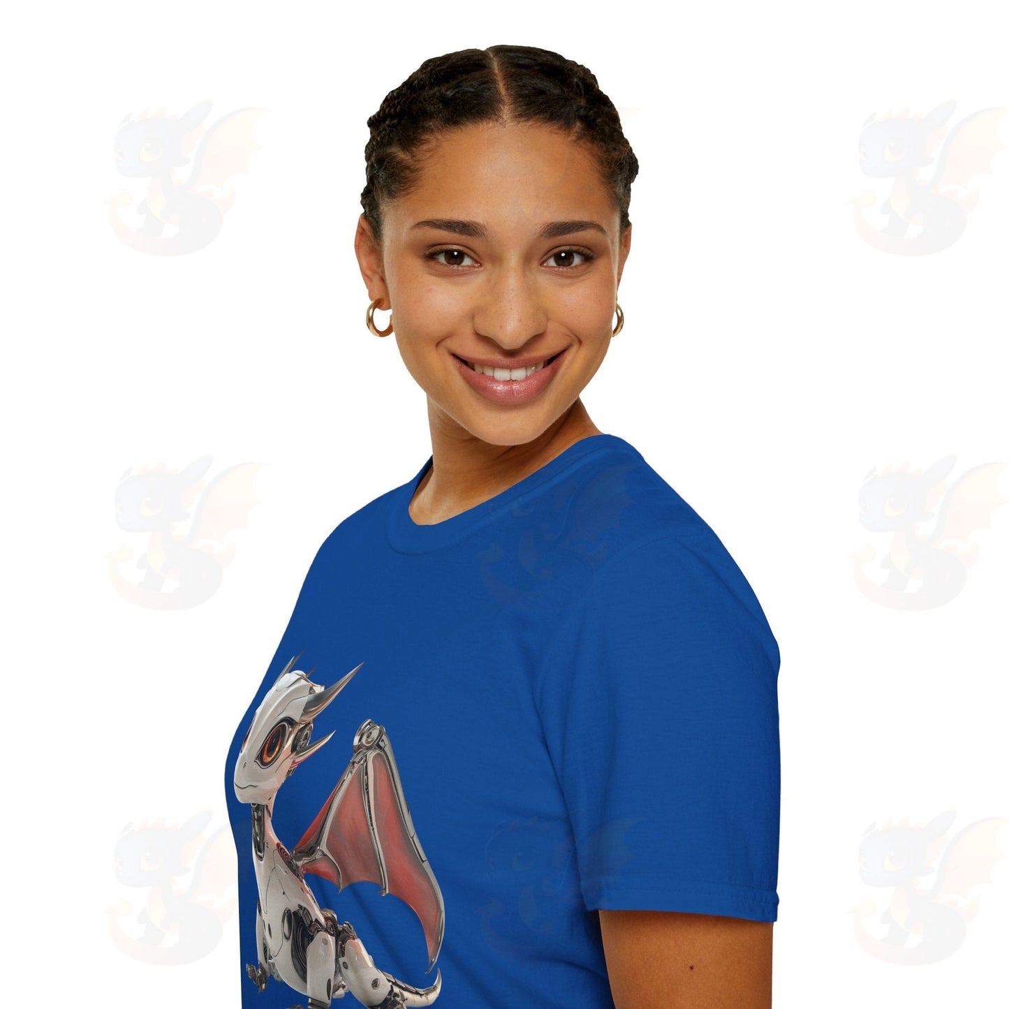 Adult Robot Dragon Design Unisex Softstyle T-Shirt