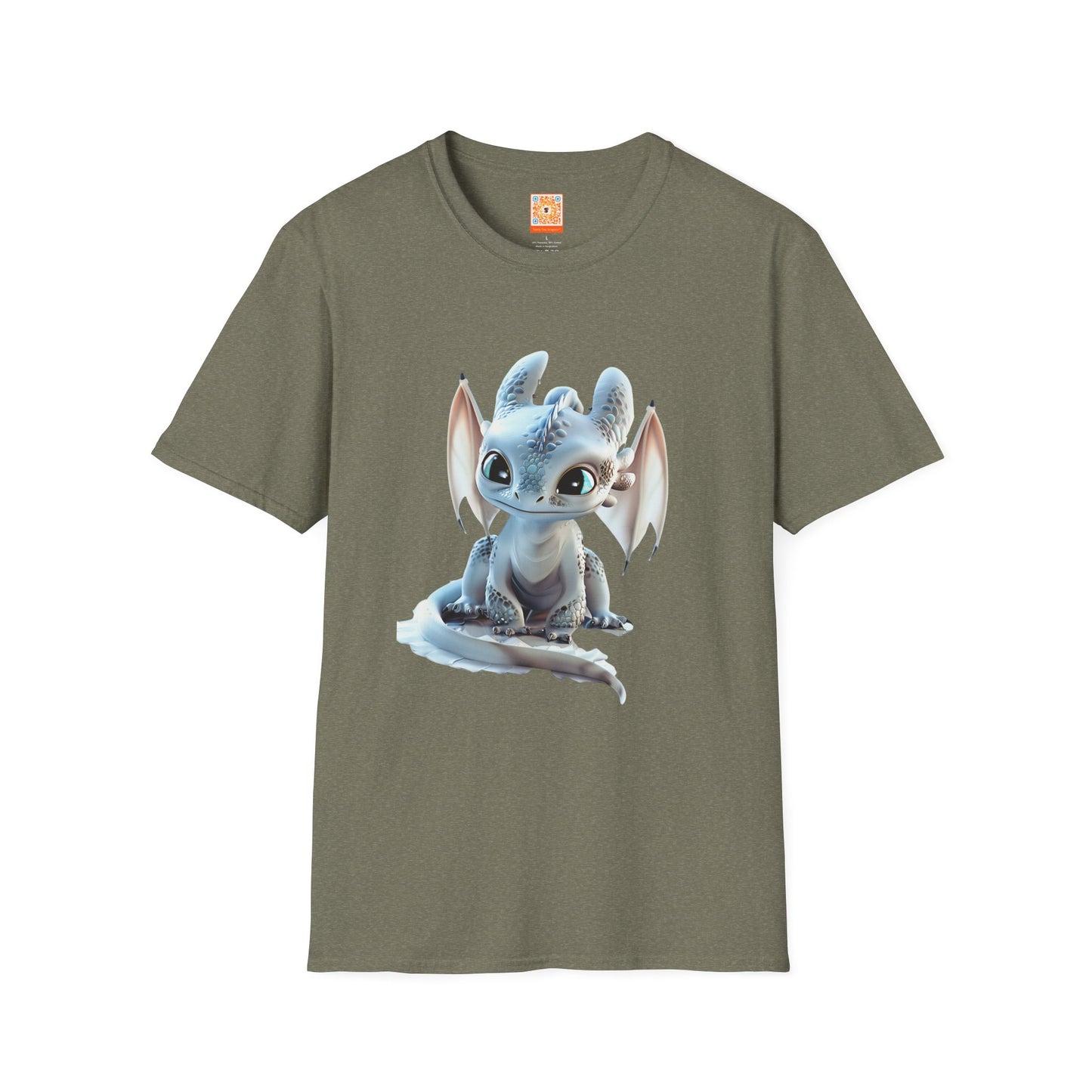 Gorgeous Little Blue Dragon Adult Unisex Softstyle T-Shirt - Teeny Tiny Dragons