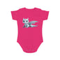 Short Sleeve Baby Bodysuit with an Adorable Baby Dragon