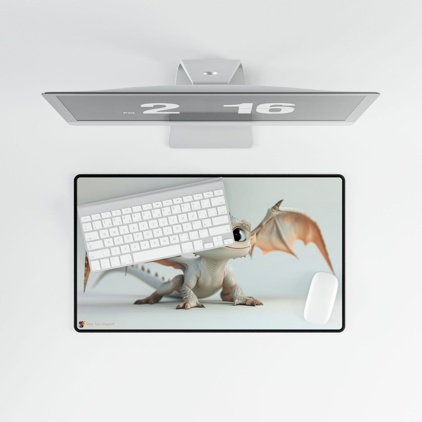 Cute Little Dragon Desk Mat - Teeny Tiny Dragons