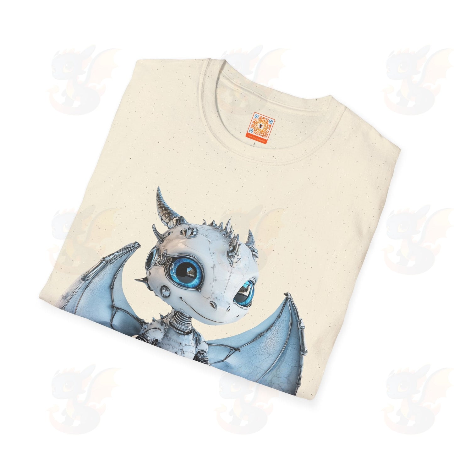Cute Little Robot Dragon - Adult Robot Dragon Design Unisex Softstyle T-Shirt