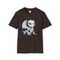 White Robot Dragon Adult Unisex Softstyle T-Shirt - Teeny Tiny Dragons