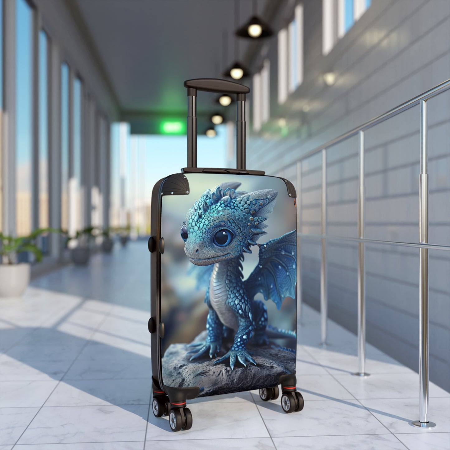 Beautiful Blue Dragon Kids Suitcase | Teeny Tiny Dragons