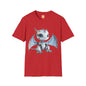 Blue Robot Dragon Adult Unisex Softstyle T-Shirt - Teeny Tiny Dragons