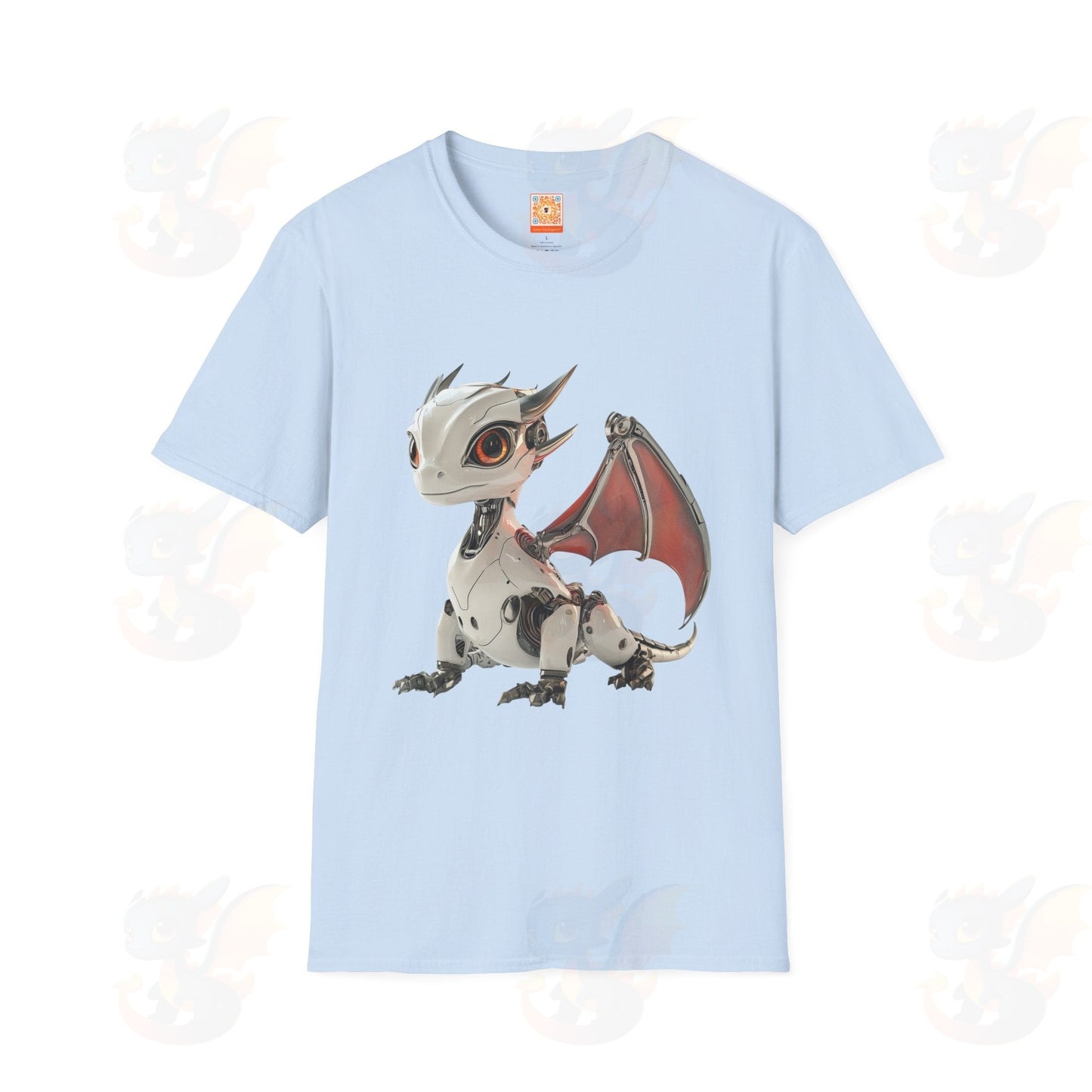 Adult Robot Dragon Design Unisex Softstyle T-Shirt