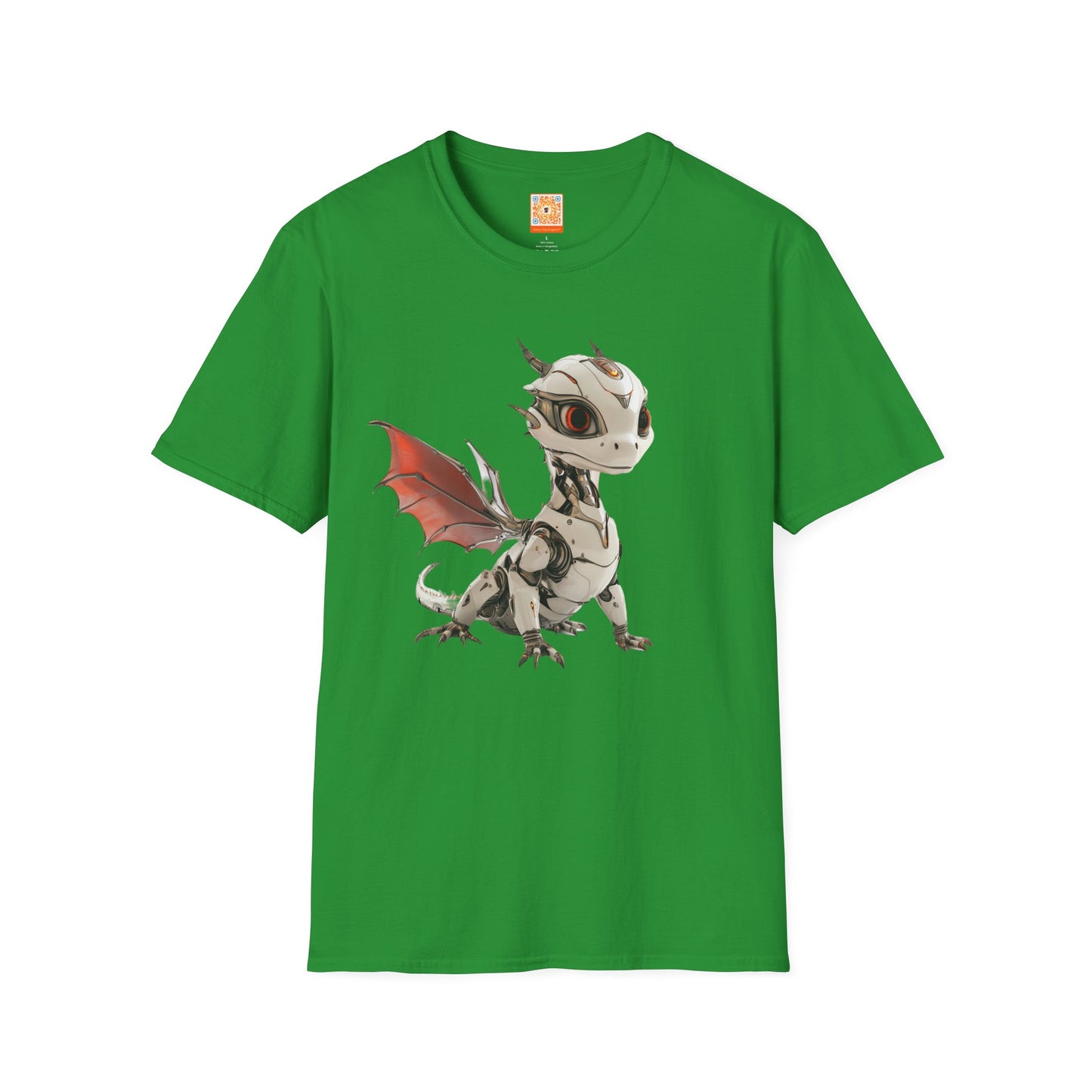 Chrome Robot Dragon Adult Unisex Softstyle T-Shirt - Teeny Tiny Dragons