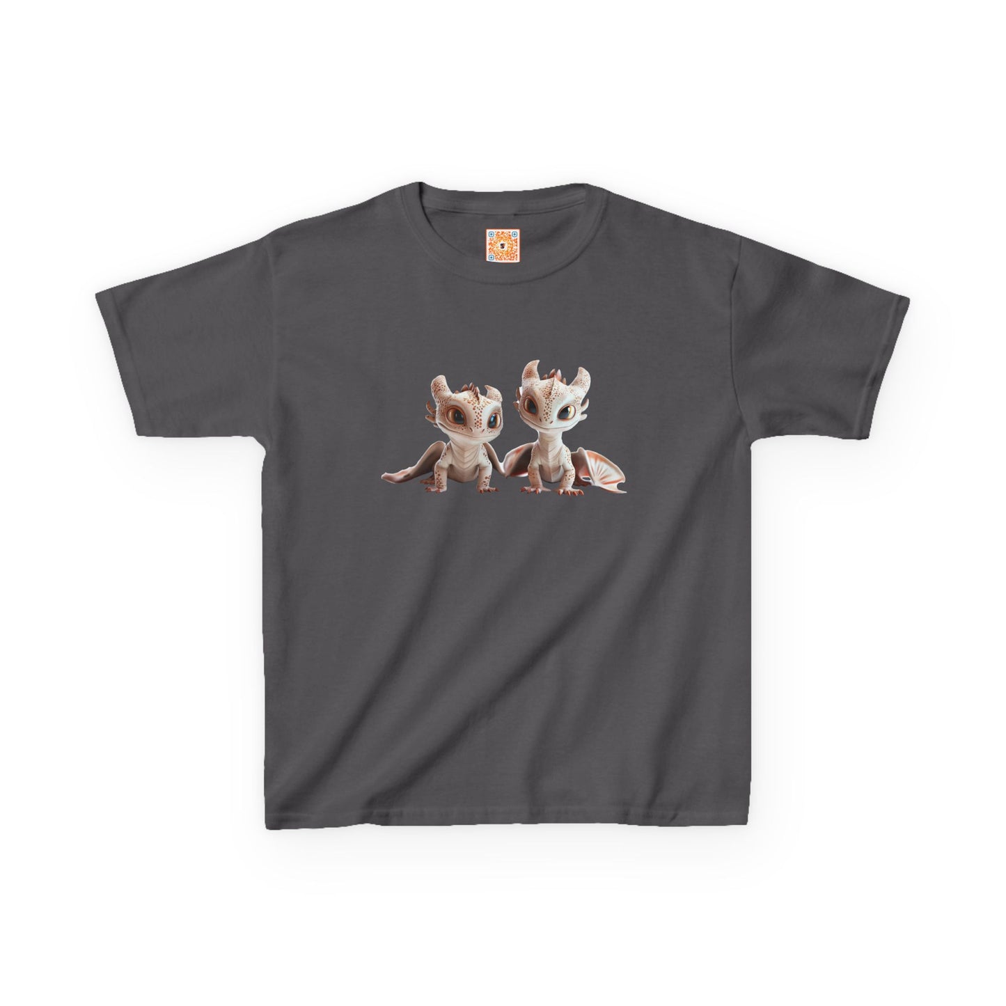 2 Adorable Dragons Kids Heavy Cotton T-Shirt - Teeny Tiny Dragons
