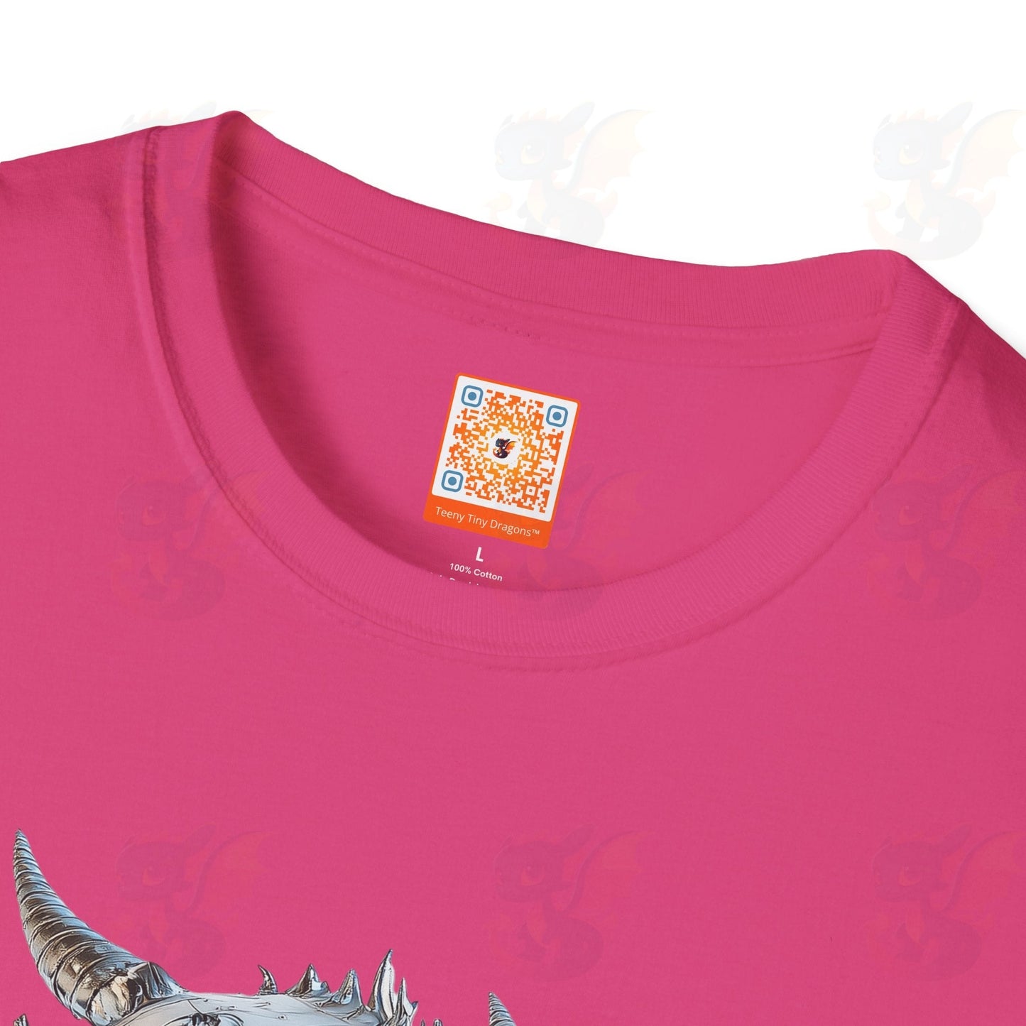 Cute Little Robot Dragon - Adult Robot Dragon Design Unisex Softstyle T-Shirt