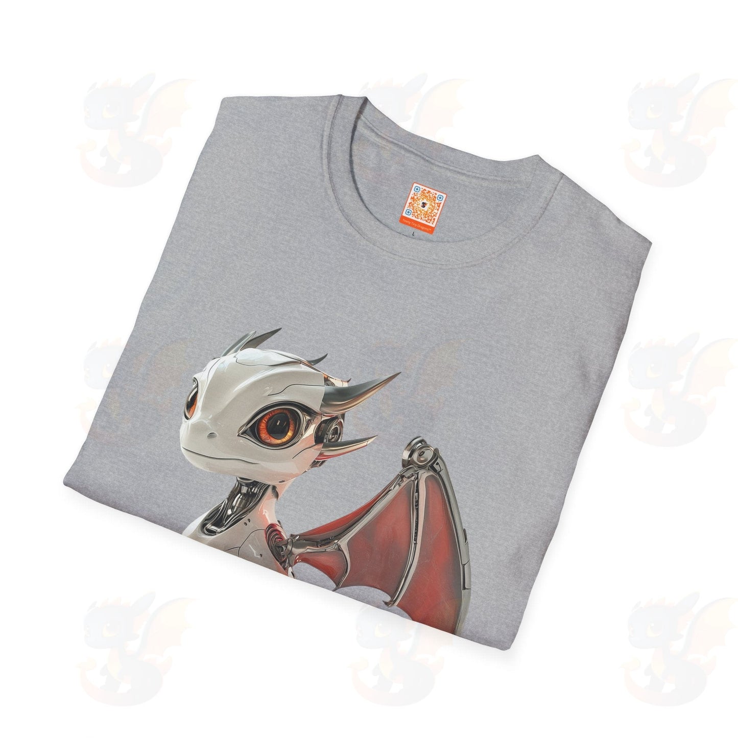 Adult Robot Dragon Design Unisex Softstyle T-Shirt