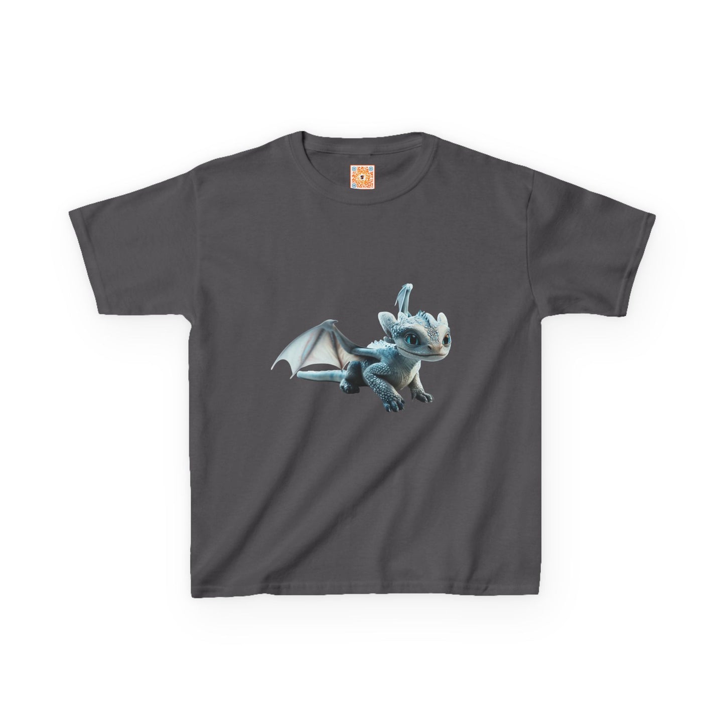 Flying White Dragon Kids Heavy Cotton T-Shirt - Teeny Tiny Dragons