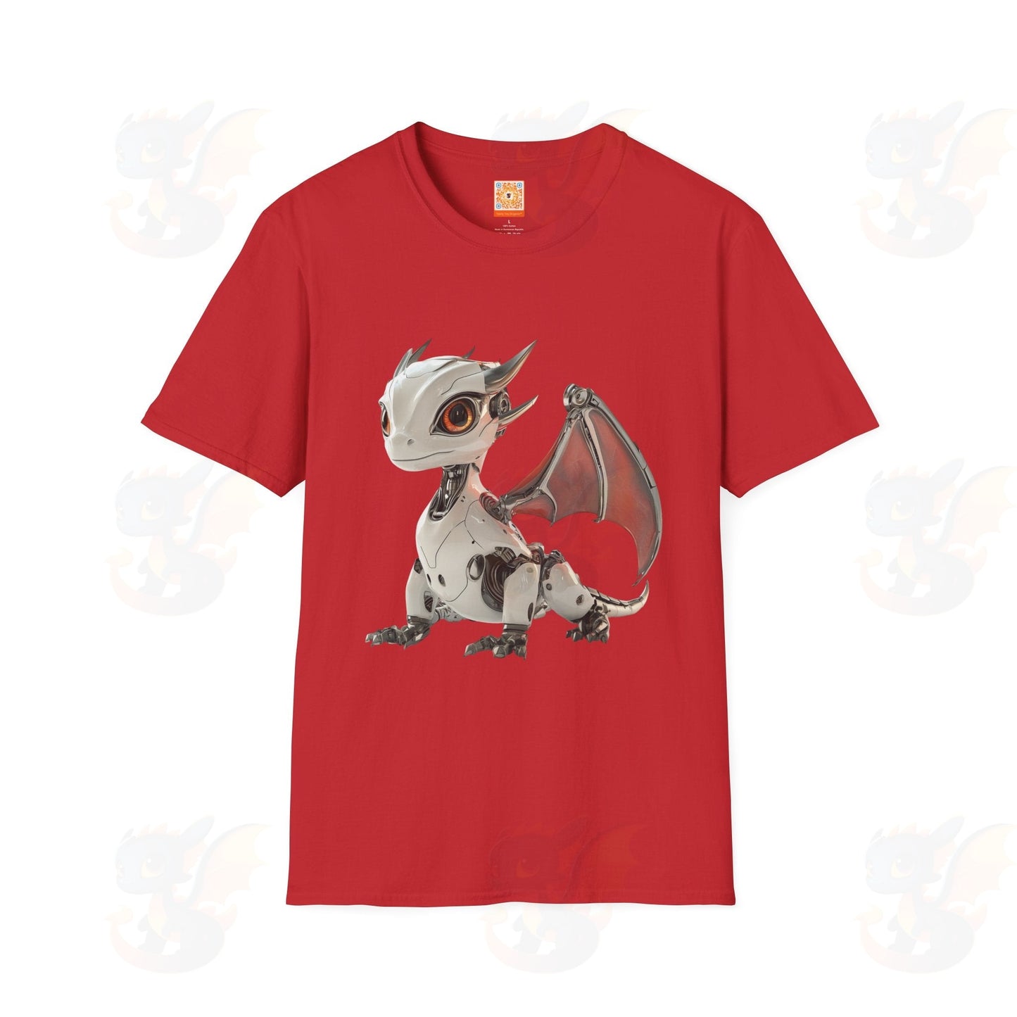 Adult Robot Dragon Design Unisex Softstyle T-Shirt
