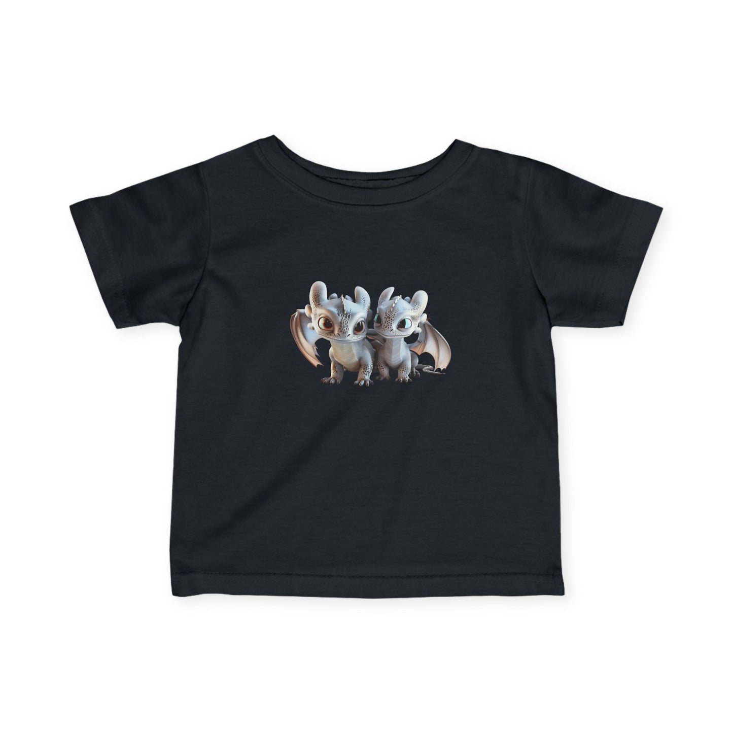 Icy Twin Baby Dragons Infant Fine Jersey T-Shirt - Teeny Tiny Dragons