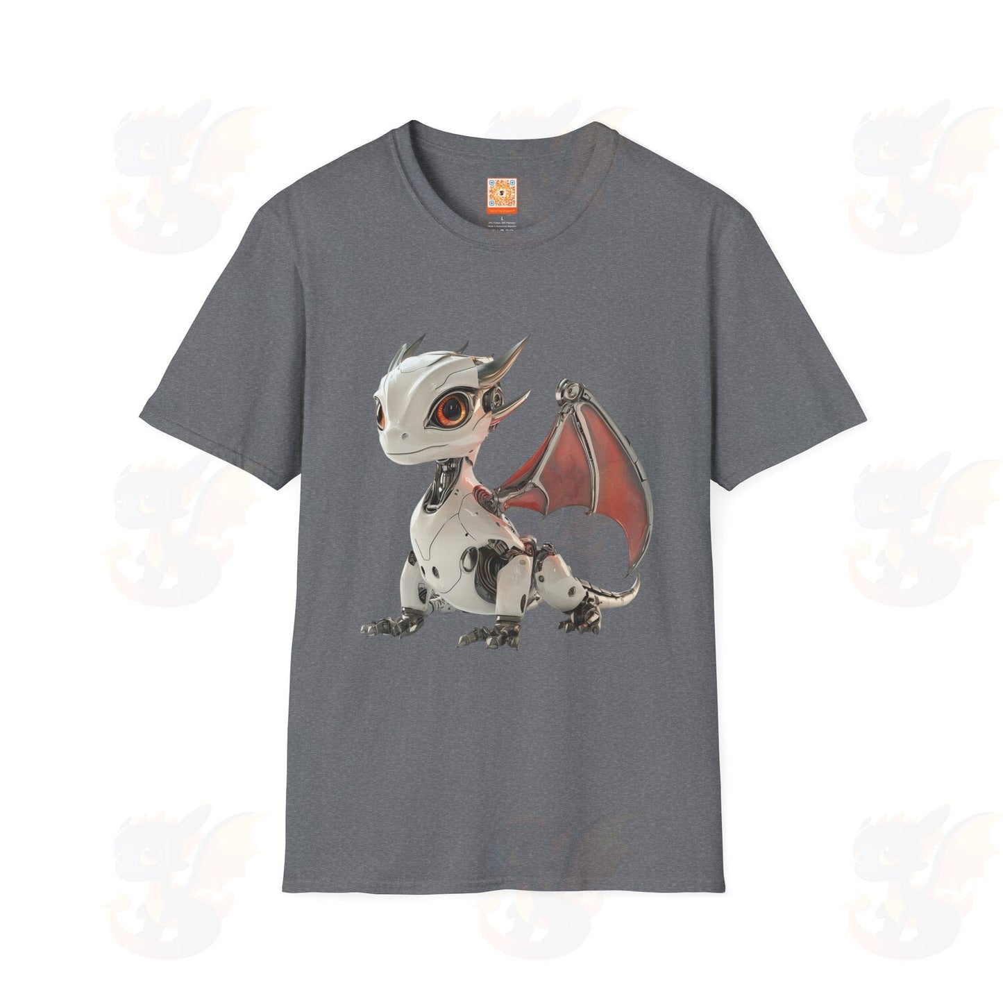 Adult Robot Dragon Design Unisex Softstyle T-Shirt