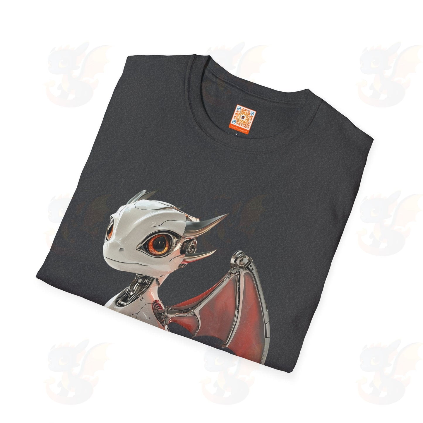 Adult Robot Dragon Design Unisex Softstyle T-Shirt