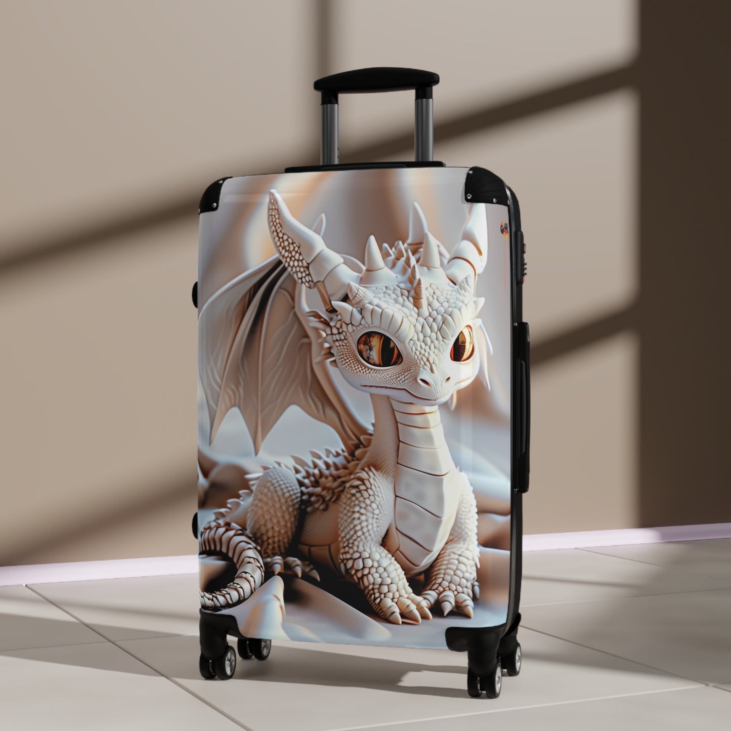 Gorgeous Little White Dragon Suitcase - Teeny Tiny Dragons