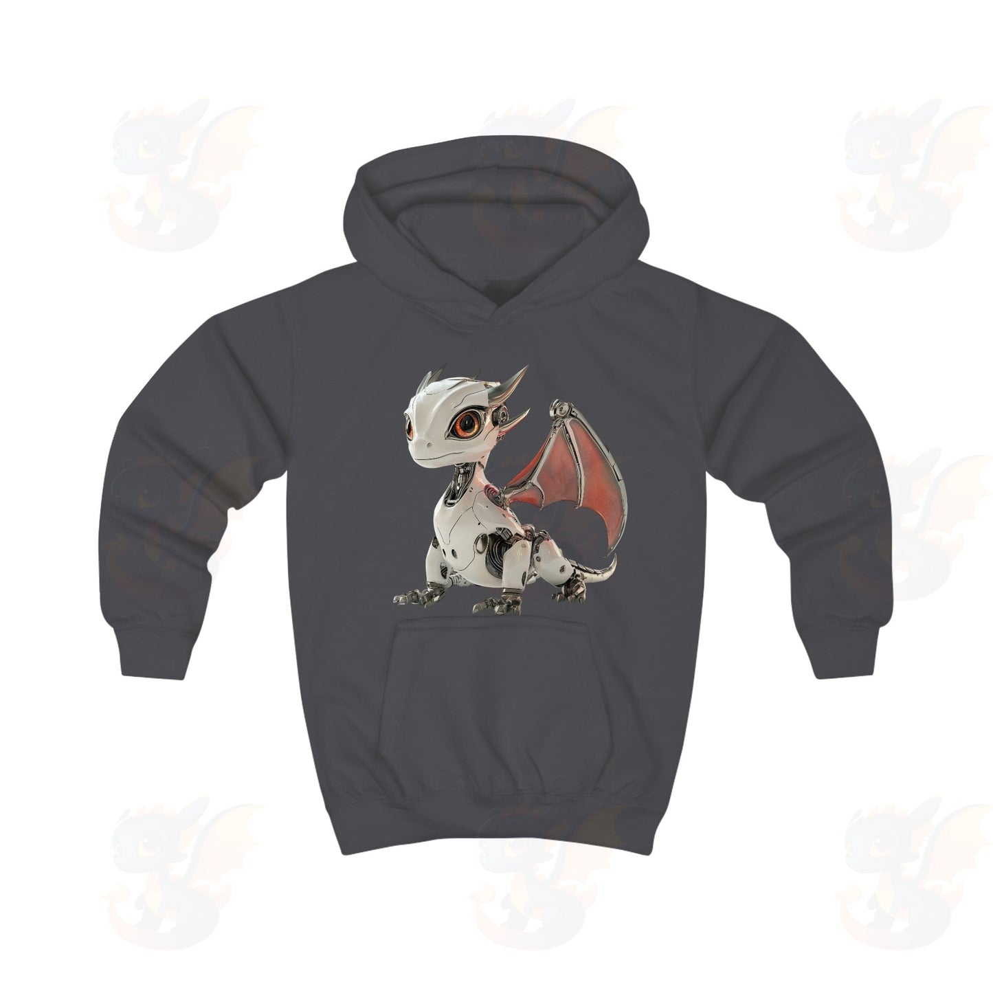 Cool Robot Dragon - Kids Hoodie