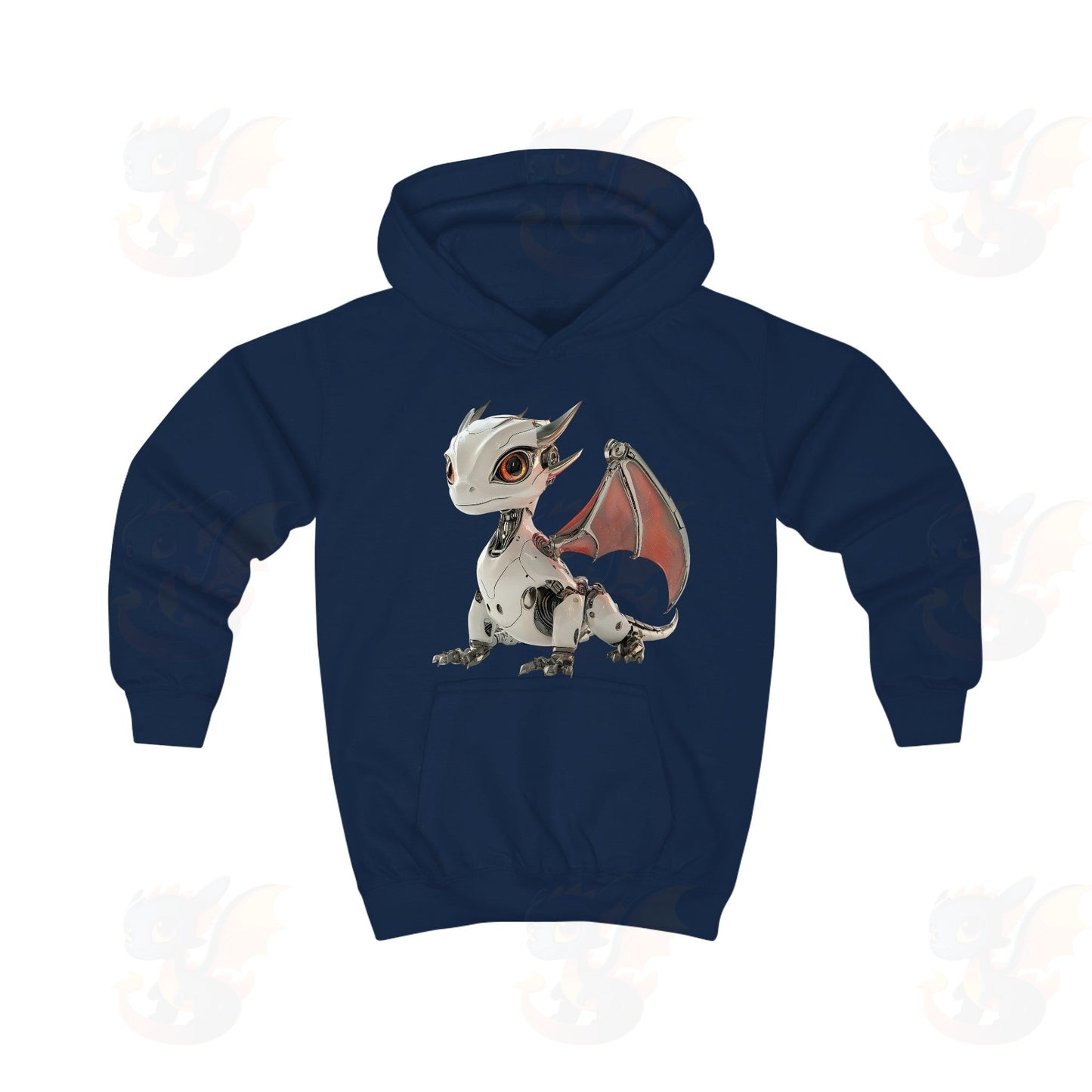 Cool Robot Dragon - Kids Hoodie