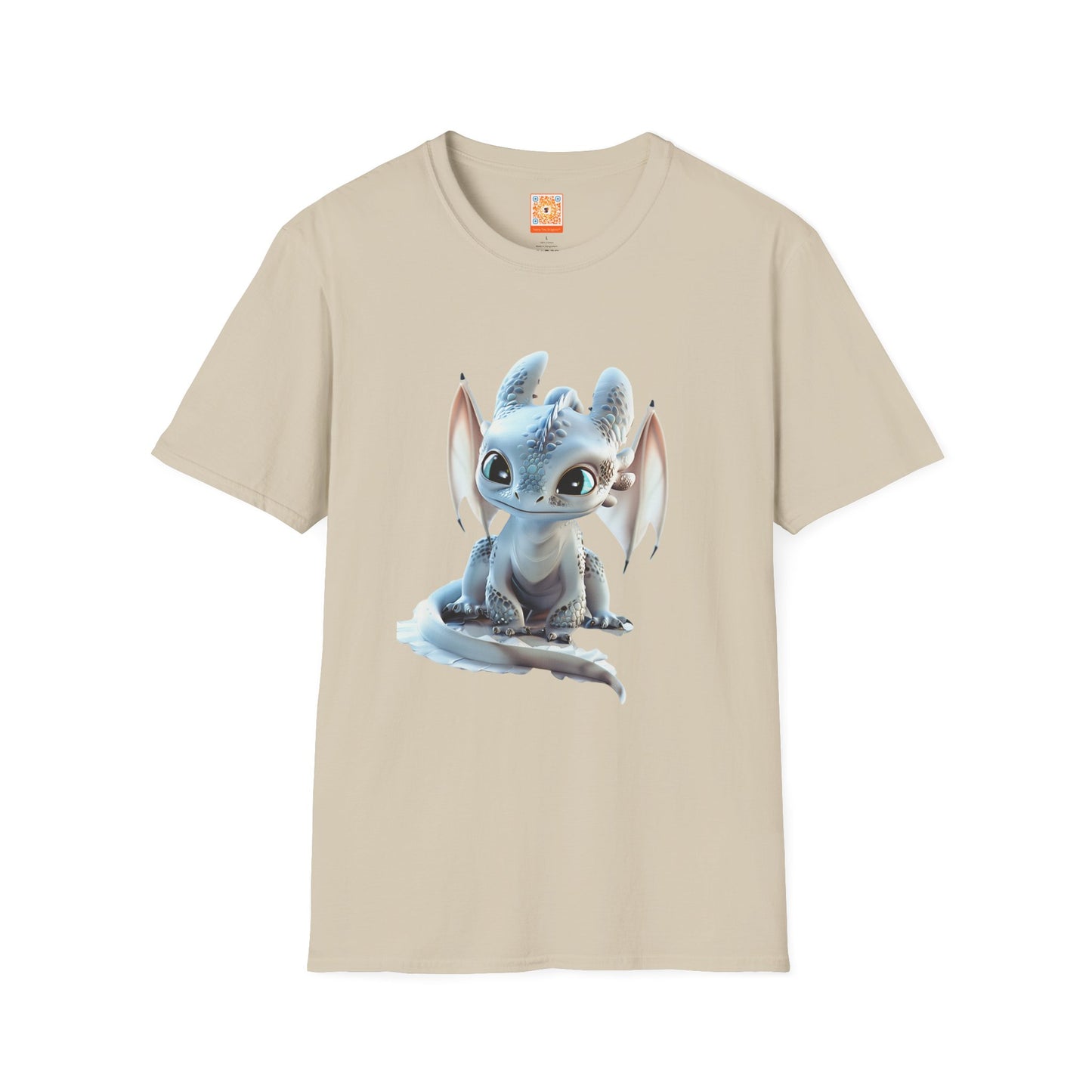 Gorgeous Little Blue Dragon Adult Unisex Softstyle T-Shirt - Teeny Tiny Dragons