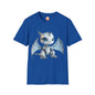 Blue Robot Dragon Adult Unisex Softstyle T-Shirt - Teeny Tiny Dragons