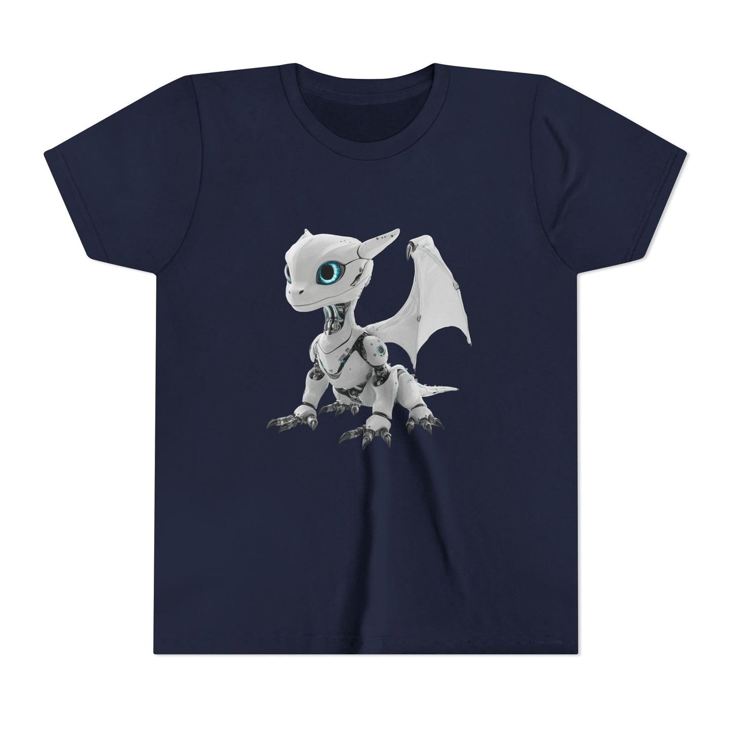 Fun Robot Dragon - Youth Short Sleeve T-Shirt - Teeny Tiny Dragons