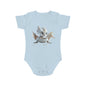 Short Sleeve Baby Bodysuit with an Adorable Baby Dragon