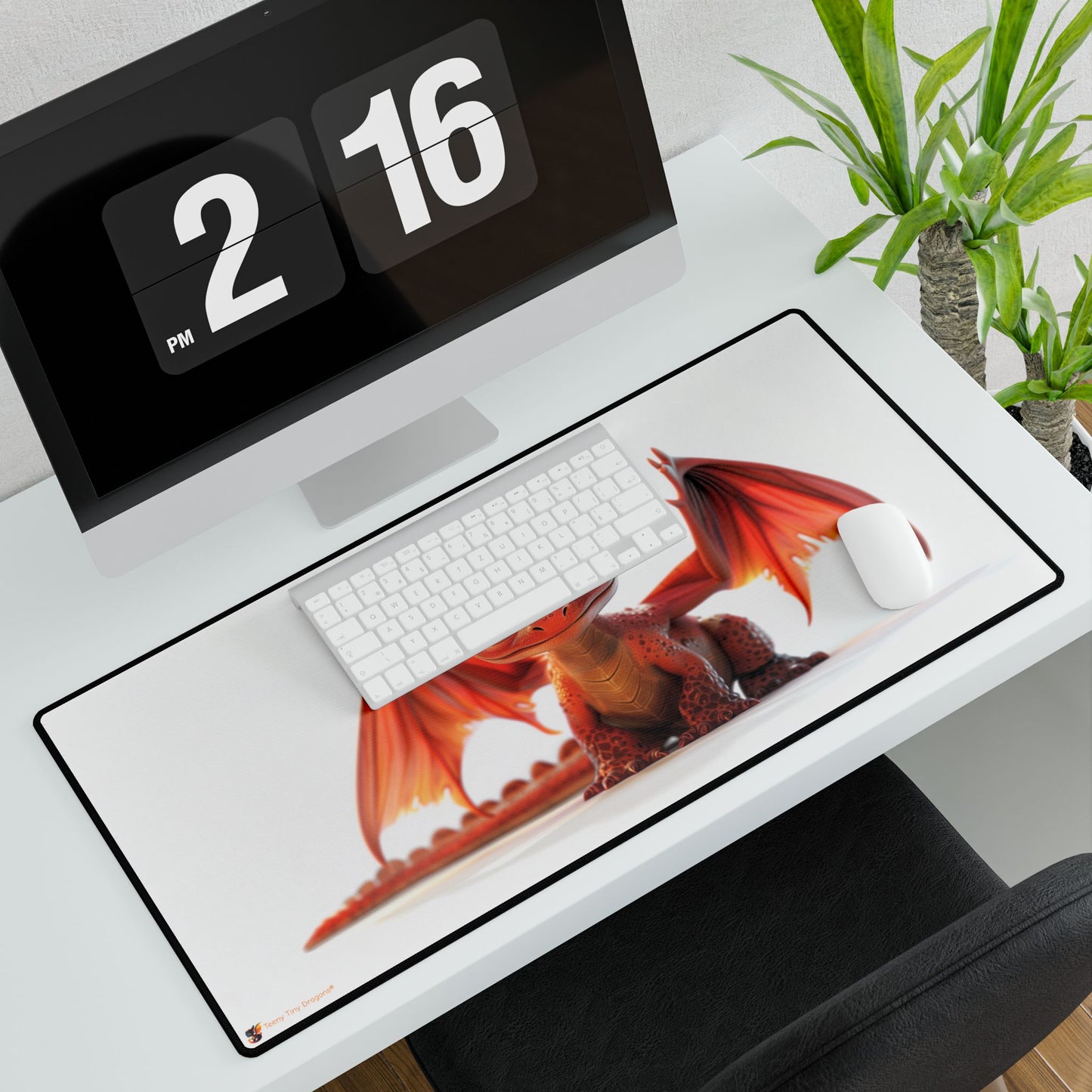 Beautiful Little Red Dragon Mouse Mat - Teeny Tiny Dragons