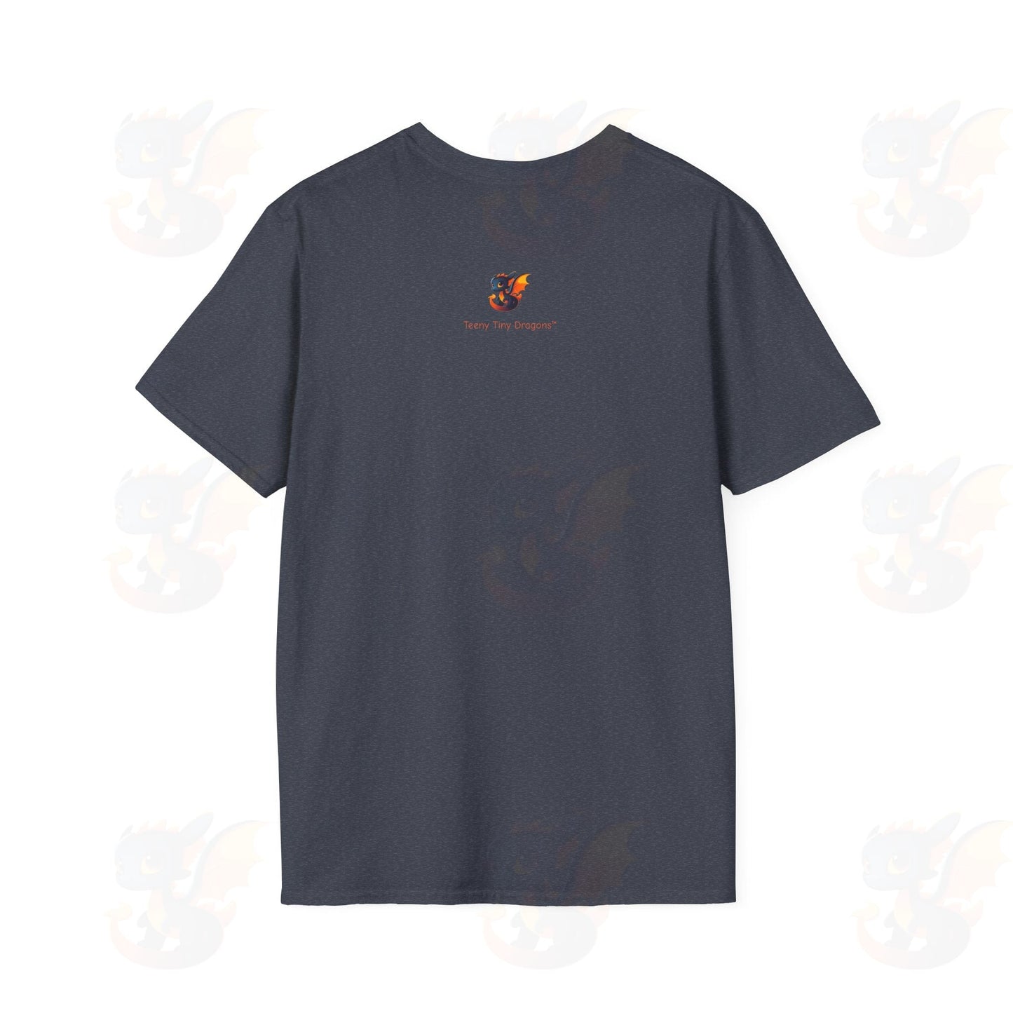 Cute Little Robot Dragon - Adult Robot Dragon Design Unisex Softstyle T-Shirt