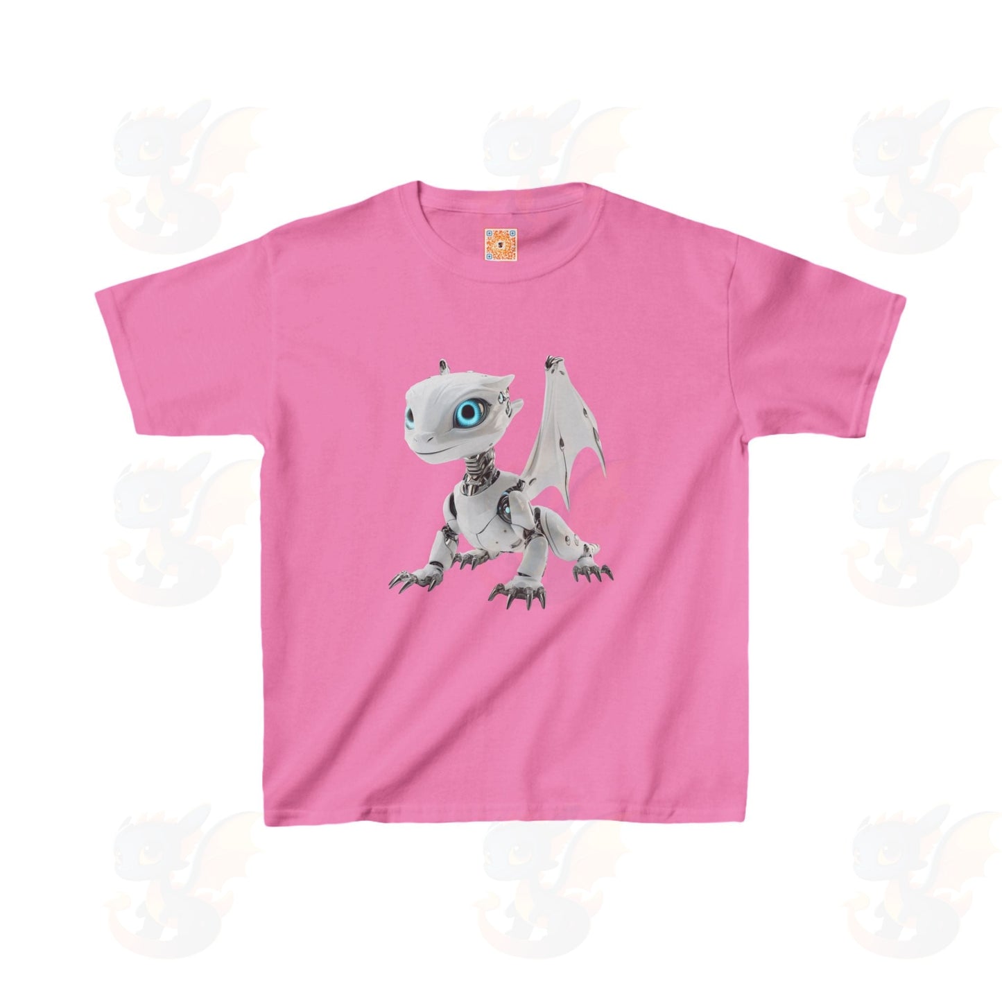 Blue Eyed Robot Dragon - Kids Heavy Cotton™ T-shirt