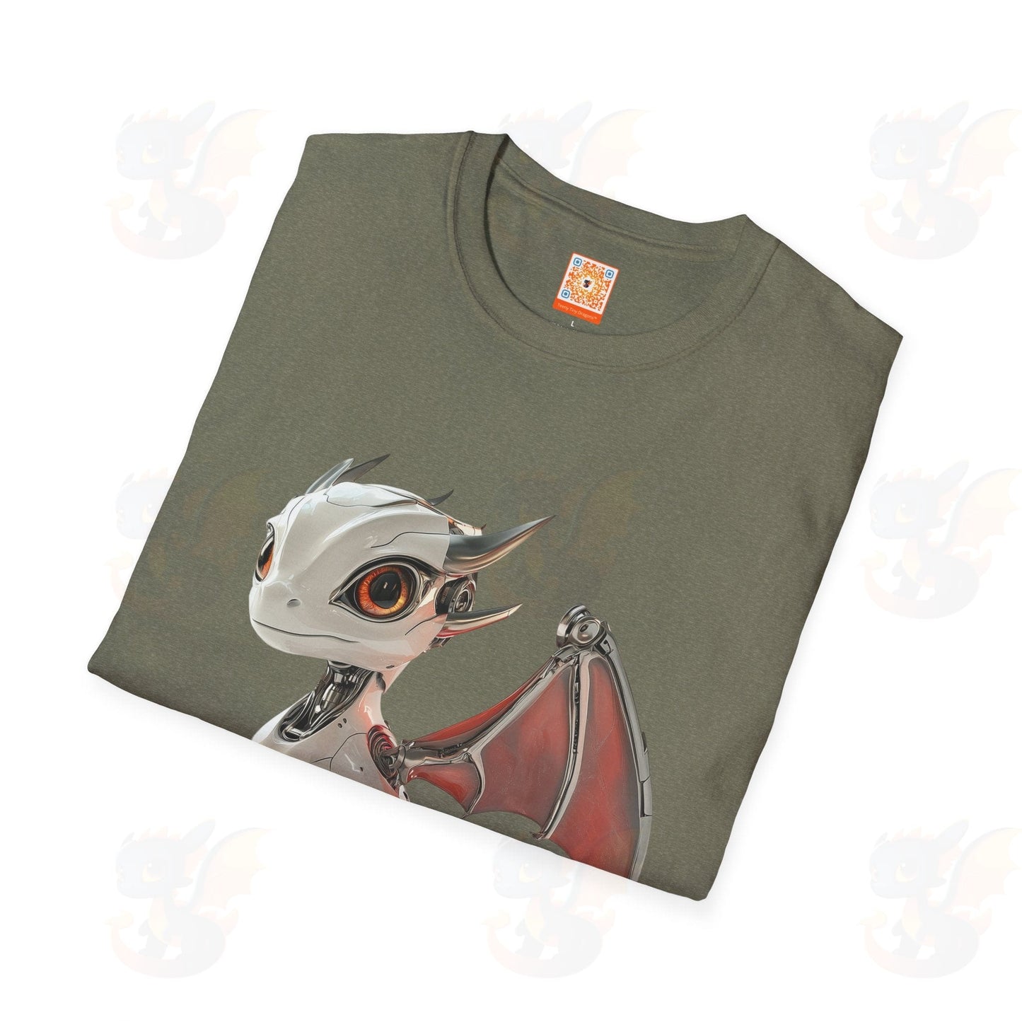 Adult Robot Dragon Design Unisex Softstyle T-Shirt