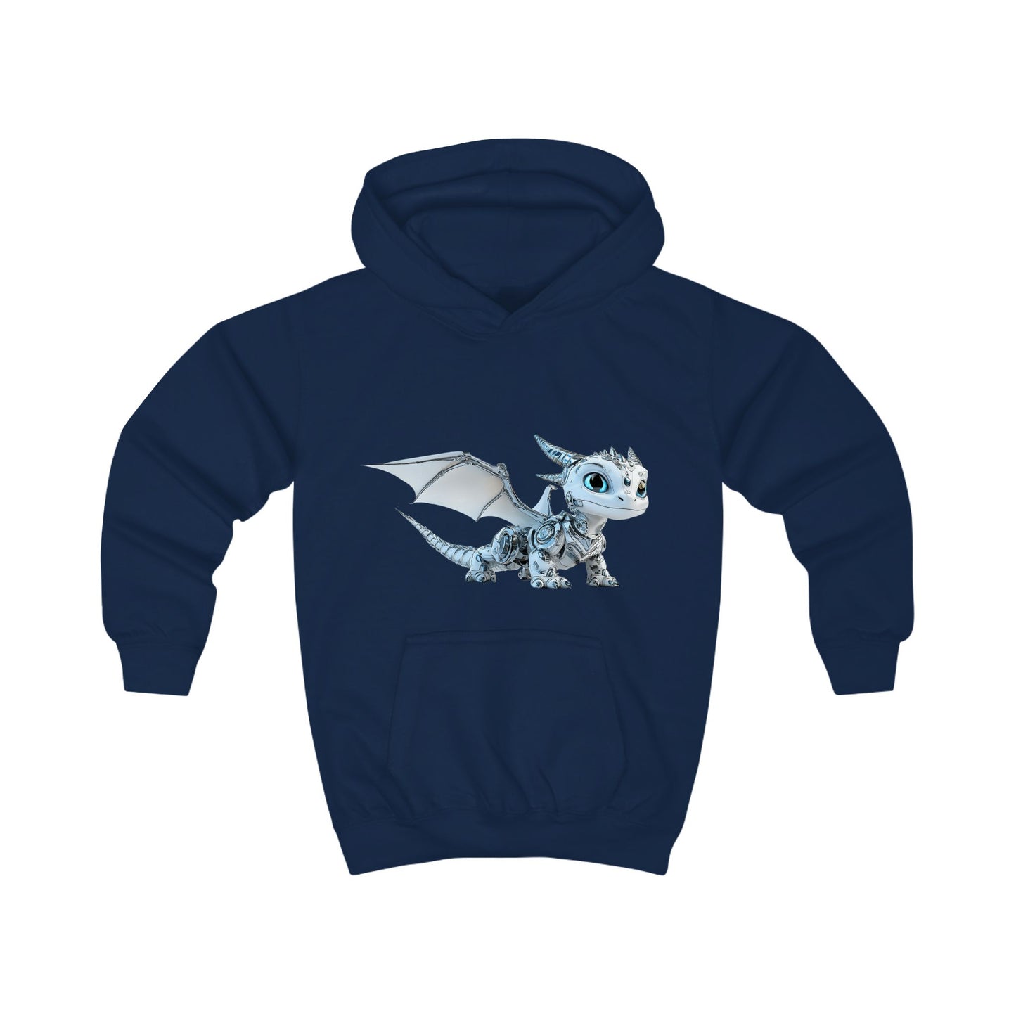 Blue Robot Dragon Kids Hoodie | Teeny Tiny Dragons