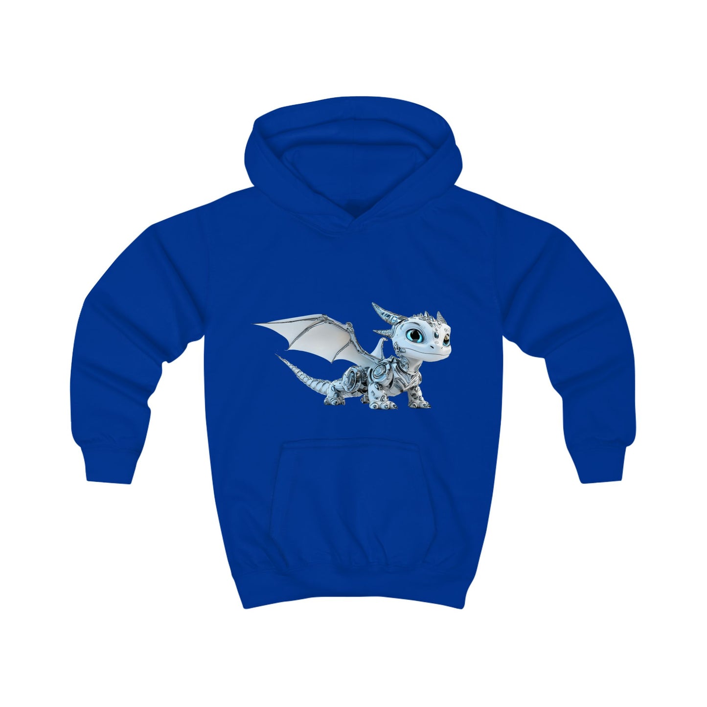 Blue Robot Dragon Kids Hoodie | Teeny Tiny Dragons