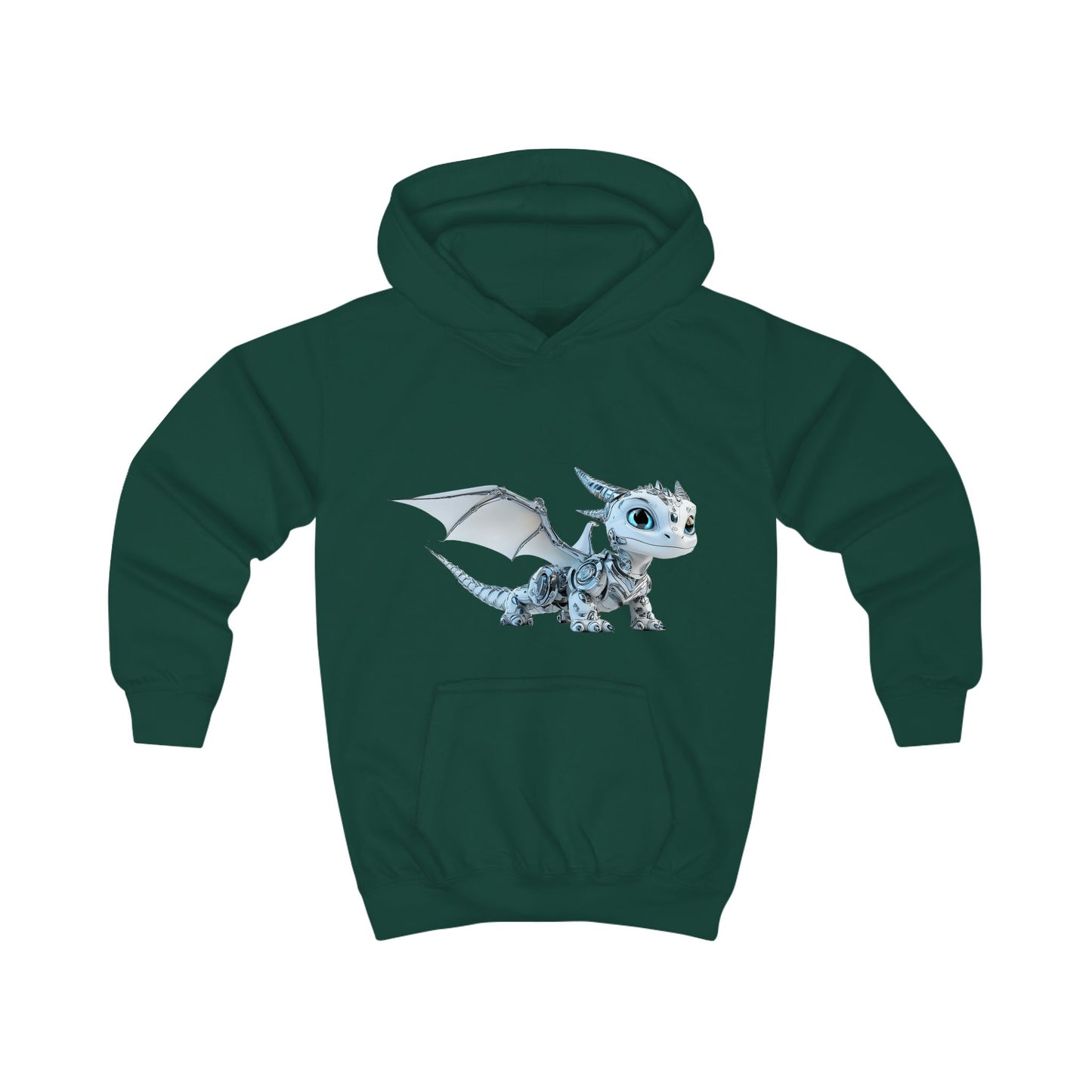 Blue Robot Dragon Kids Hoodie | Teeny Tiny Dragons