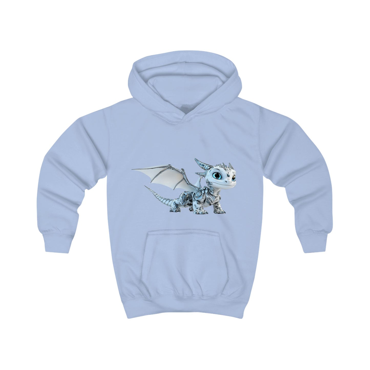 Blue Robot Dragon Kids Hoodie | Teeny Tiny Dragons