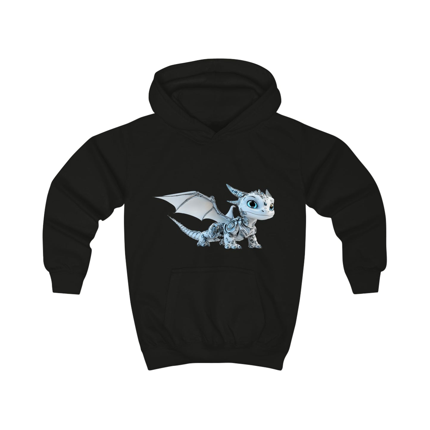 Blue Robot Dragon Kids Hoodie | Teeny Tiny Dragons
